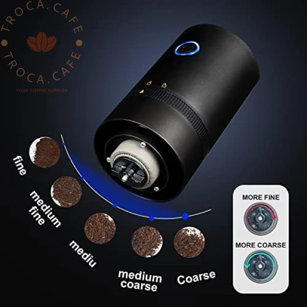 Coffee Grinder Electric Burr, Small Cordless Coffee Grinder Mini with Multi Grind Setting, Portable Coffee Bean Grinder Automatic for Camping/ Drip/ Espresso/ Pour Over French Press, USB - Image 5